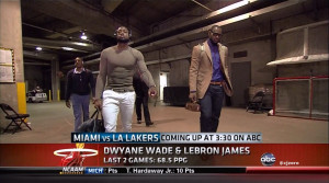 Lebron James & D Wade Show Off Their Murses Before Lakers vs. Heat ...
