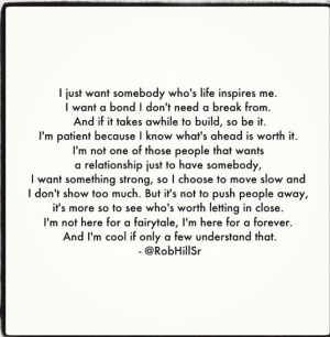 ... quote someone as if it was your own... This was written by Rob Hill Sr