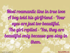 boy told his girlfriend – Your eyes are just too beautiful...