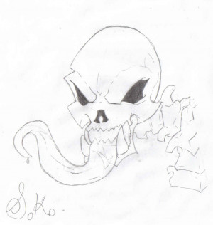 Skull Tattoo 01 Drawing