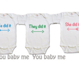 Triplet They Did Shirt Set Funny Words Snap Tee Iron