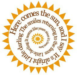 Here Comes The Sun Spiral Song Lyric Music Art Print - The Beatles ...