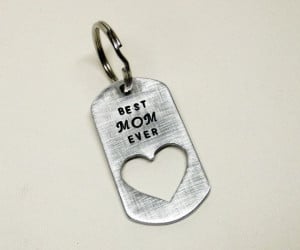 Metal Heart Cutout Best Mom Ever Aluminum Quote by OhMyMetals, $29.00