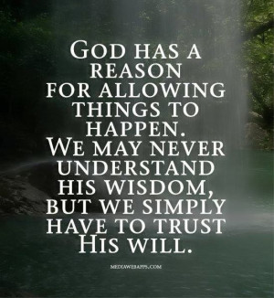 Trust God's plan