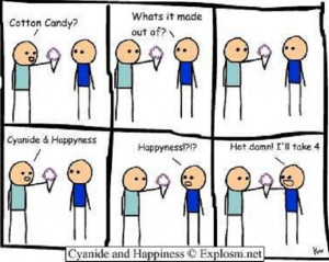 The original Cotton candy Cyanide and Happiness comic strip: