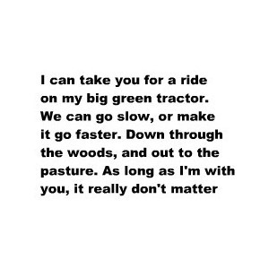 Britney ♥ Big Green Tractor Lyrics