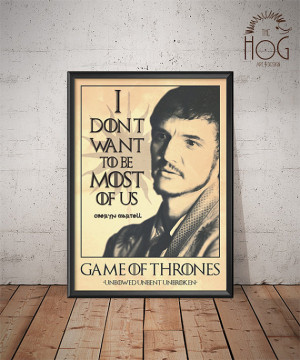 Oberyn Martell - Quote Retro Poster - Game of Thrones Series