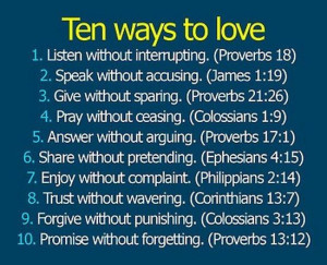 Words to Live By: 10 Ways to Love