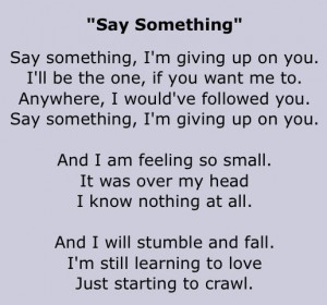 great big world lyrics - say something