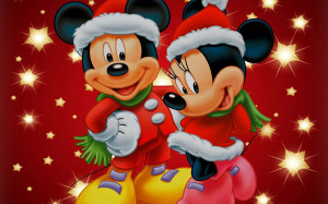 Mickey Mouse enjoying Christmas Wallpapers in HD