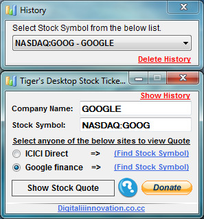 Tiger's Real Time Desktop Stock Ticker Pro 3.0