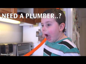 Hilarious Kid Makes funny faces on plumbing commercial | PopScreen