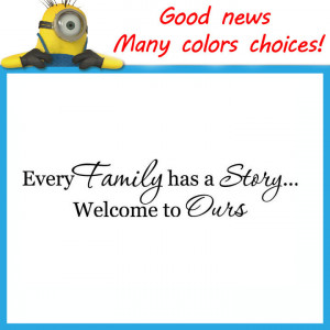 has a Story Welcome vinyl wall decal quote sticker Inspirational ...