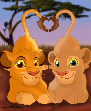 lion king love simba and nala