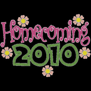 Sayings (A953) Homecoming Applique 5x7