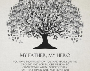 Father Son Gift Father Daughter Gift Family Tree Father Hero Thank you ...