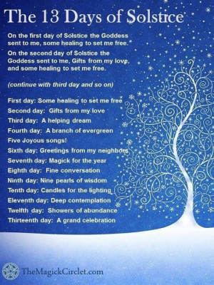 13 days of solstice