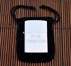 CK Communism Preacher Comic Cigarette Lighter, with Black Velvet Bag