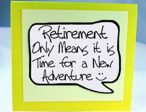 Retirement Card and Magnet Quote. Yellow Magnet Card for Retirement