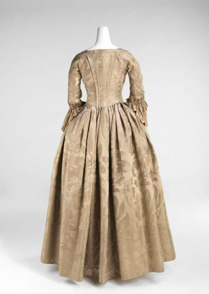 This lovely brown brocade wedding dress (back shown here) belongs to ...