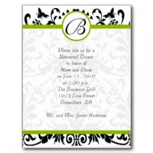 Rehearsal Dinner Invitation Postcards And Postcard Template Designs