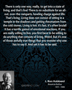 Ron Hubbard Life Quotes