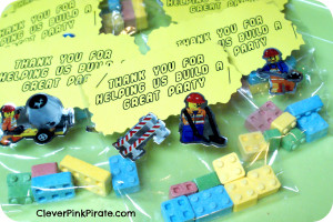 Lego Birthday Party Favors w/ Brick Candy