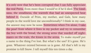 Mockingjay quote. Katniss remembers.