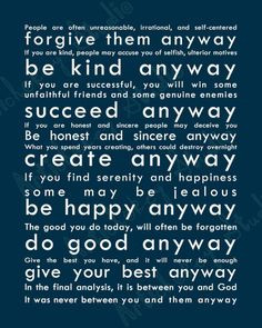 Quotes By Mother Teresa Do Good Anyway ~ Love | M.A.V.B.L.O.G. by ...