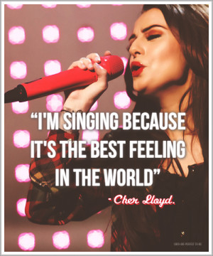singing because it's the best feeling in the world.