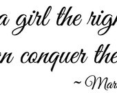 ... right shoes and she can conquer the world wall art wall sayings quotes