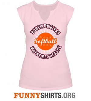 Home Run Divas Funny Softball Shirt