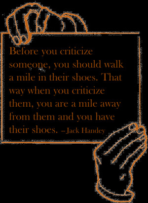 Jack Handey - Walk a Mile quote