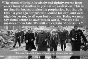 Here Churchill is referring to his full intention of brining the ...