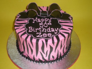 Zebra Stripe Birthday Cake Tier