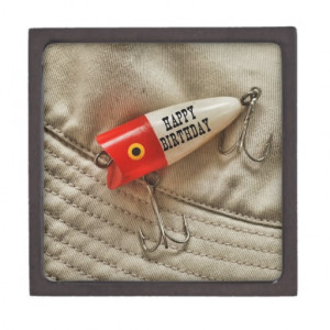 Fishing Lure Happy Birthday Premium Keepsake Boxes