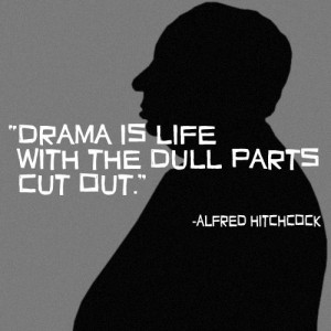 Alfred Hitchcock on editing life.