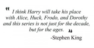 Stephen King quote on Harry Potter