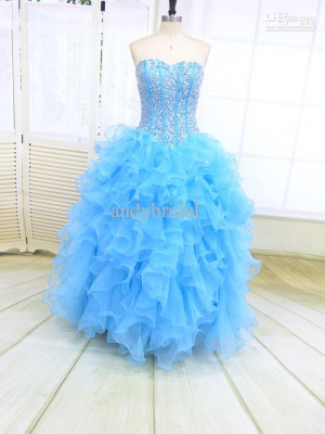 high quality light blue ball gown sexy quinceanera dresses sweetheart
