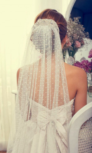 Anna Campbell Headpiece and Veil.. Love the dress though