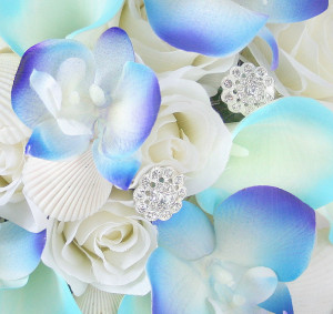 Blue Orchids Wedding Flowers