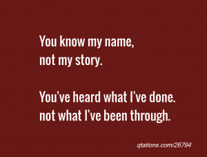 You Know My Name Quotes. QuotesGram