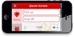 after splash screen in your taxi app development you can view quote ...
