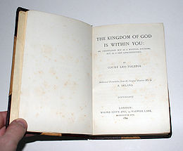 The 1st English edition of The Kingdom of God Is Within You .