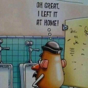 Funny Mr Potato Head Cartoon Picture - Oh great, I left it at home!