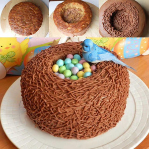 DIY Chocolate Bird Nest Cake