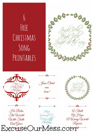 Classic Quotes Wednesday: Christmas Song Printables