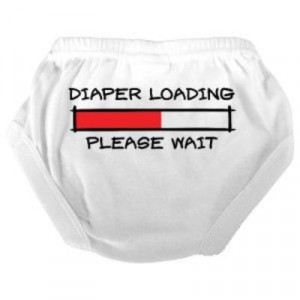 Please Wait...Diaper Loading. Adorable Funny Baby Diaper Cover. $9.99