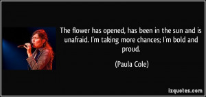 Is Unafraid Im Taking More Chances Bold And Proud Paula Cole