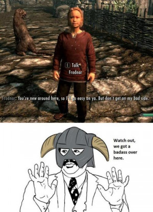 ... tags for this image include: skyrim, funny, dragon, game and meme